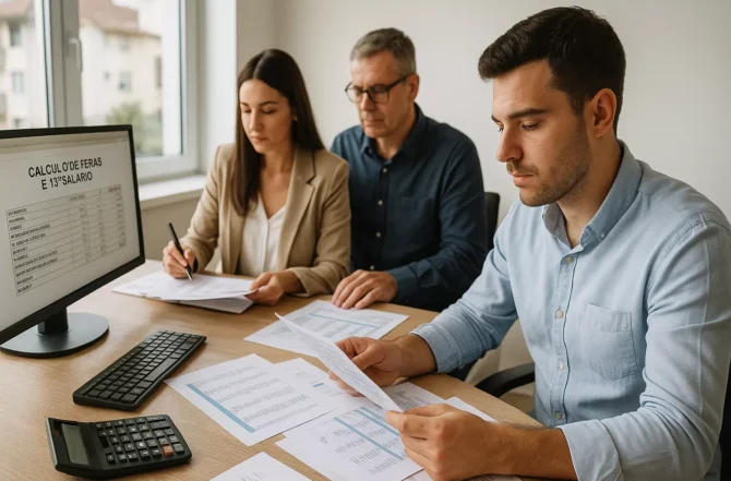 Cálculo de férias e 13º salário Cálculo de férias e 13º salário